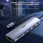 HUB 7 in 1 USB Type-C, Memory SD e TF, HDMI e Ethernet