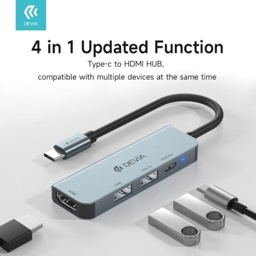 HUB 4 in 1 da Type-C ad HDMI USB 3.0