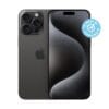 iPhone nero con tripla fotocamera, fronte e retro