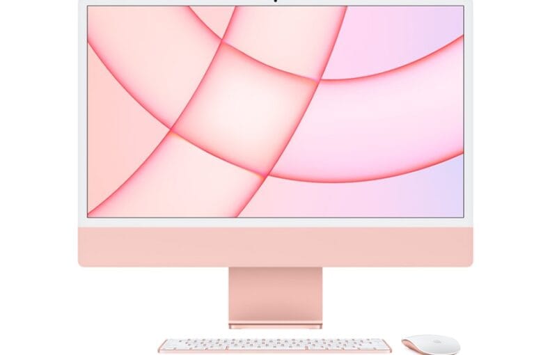 apple imac 24 (4 porte) m3 | ram 8 hd 512 gb | 2023 pink | mouse & tastiera (nuovo)