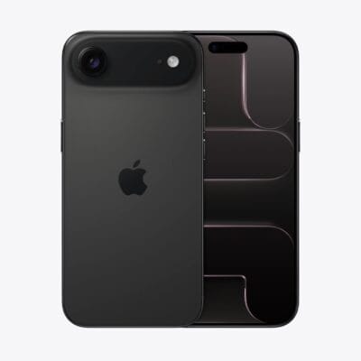 iPhone nero visto fronte e retro