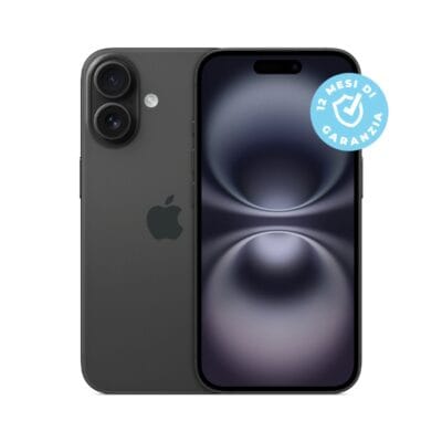 iPhone Apple nero vista fronte e retro