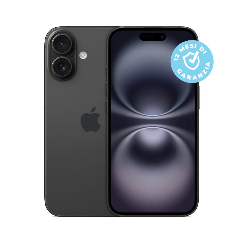 iPhone Apple nero vista fronte e retro