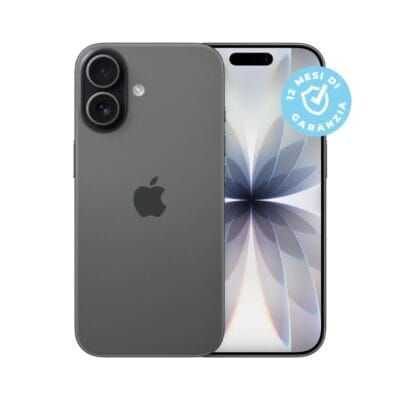 iPhone grigio con doppia fotocamera e garanzia 12 mesi