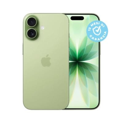 iPhone verde vista fronte e retro