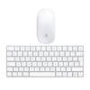 Mouse e tastiera Apple su sfondo bianco